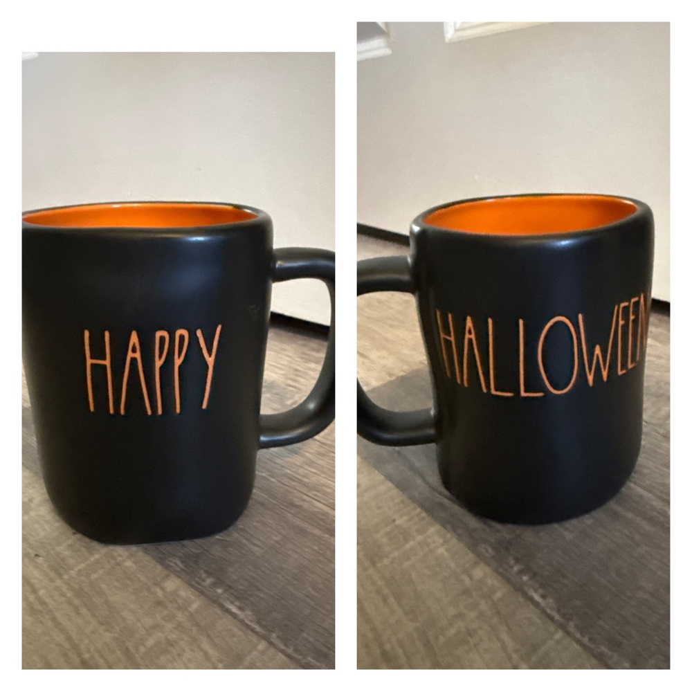 Rae Dunn HAPPY HALLOWEEN double sided mug